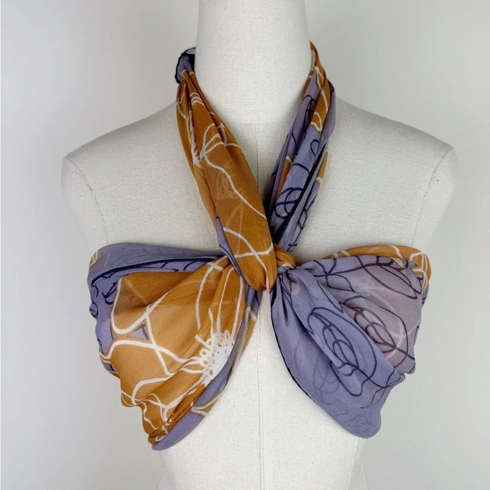 Mila Schon Concept Vintage Silk Floral Scarf